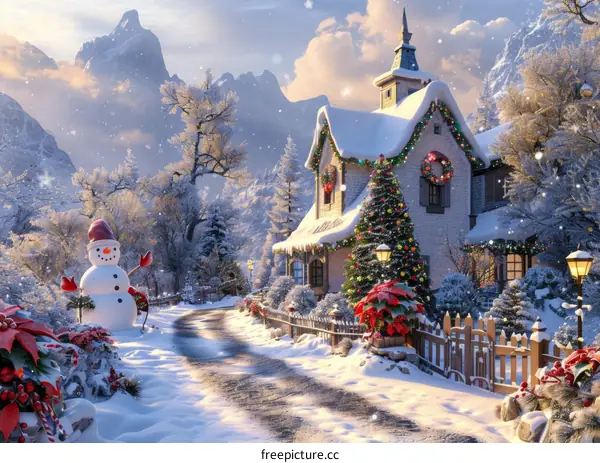 Christmas Village in a Winter Wonderland