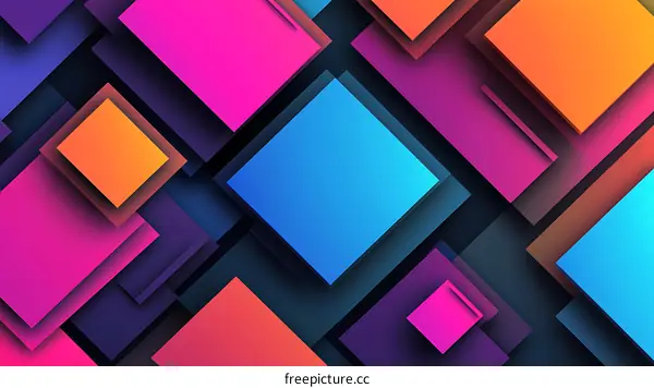 Abstract Geometric Shapes Background Colorful Design