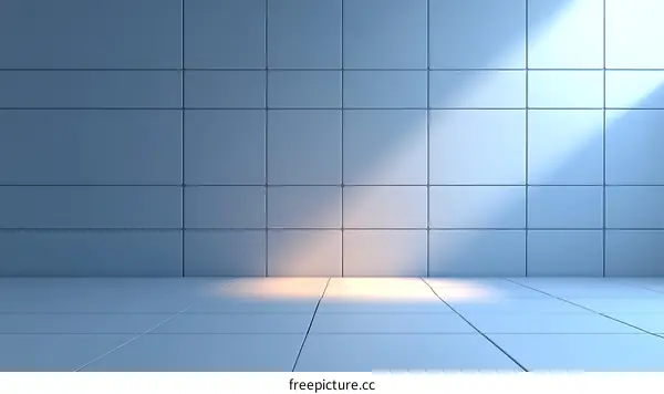 Empty Modern Interior Studio with Light Beam