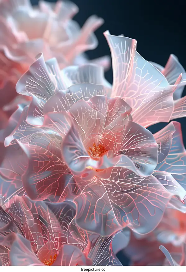 Intricate Patterns in Pink Flowers