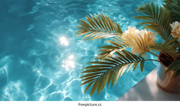 Swimming Pool Water With Plants