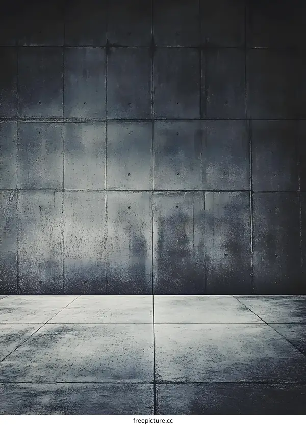 Grey Concrete Wall and Floor Background