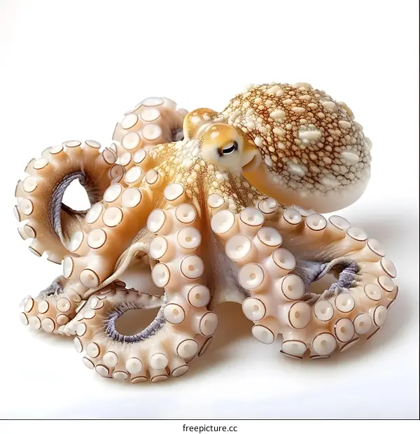 Octopus on a white background