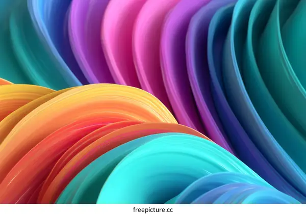 Abstract Colorful Wave Design Background