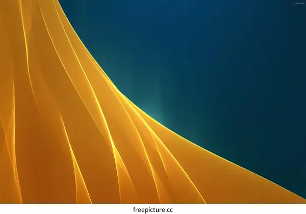 Abstract Flowing Lines of Gold and Navy