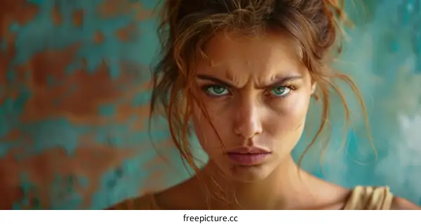 Close Up Portrait of a Caucasian Woman