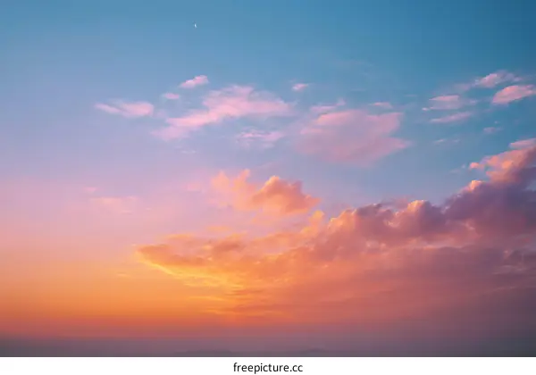 Colorful Sunset Sky with Clouds