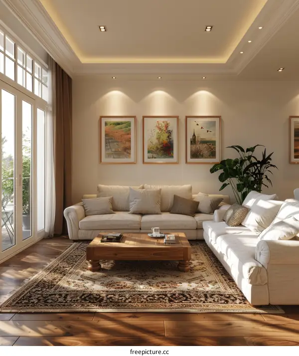 Modern Living Room Interior Design Illustration