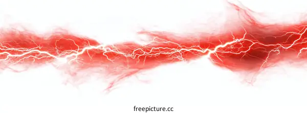 Abstract Red Lightning Illustration
