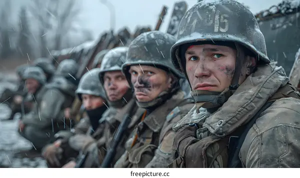 soviet soldiers in winter gear