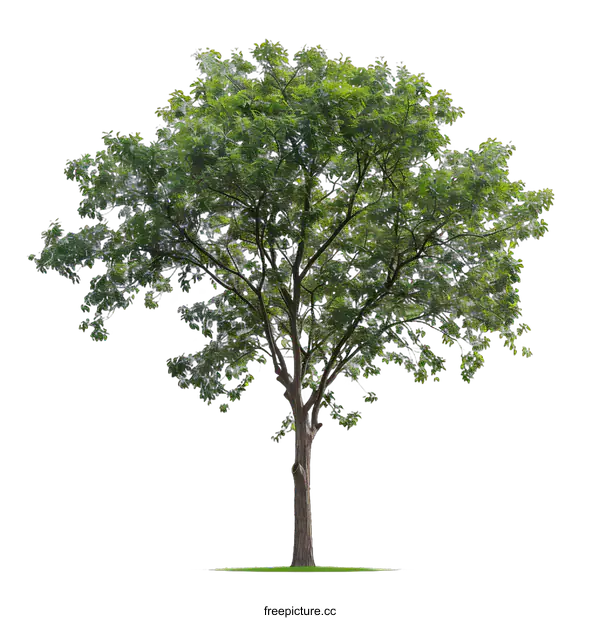[Transparent Background PNG]Green Tree Isolated on White Background