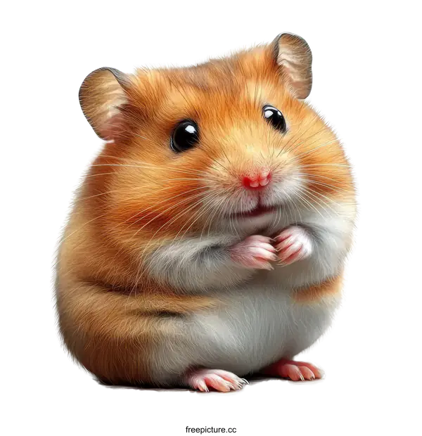 [Transparent Background PNG]Adorable Hamster Close-up Portrait