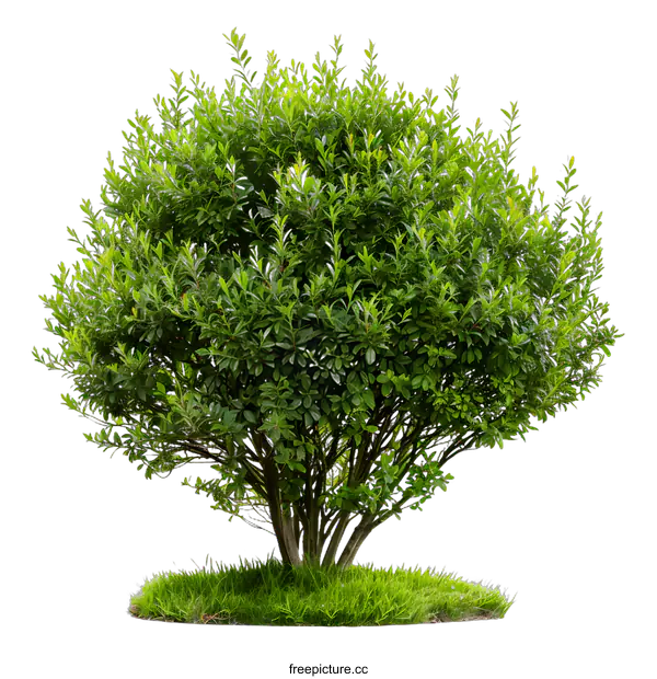 [Transparent Background PNG]Green Bush Isolated on White Background