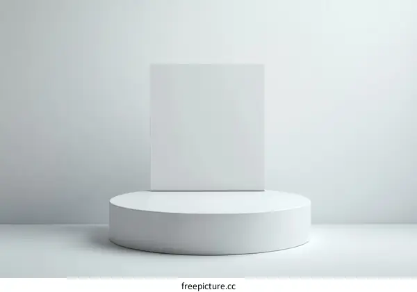Blank White Product Display Podium