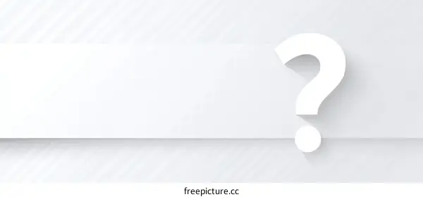 Abstract White Question Mark Design
