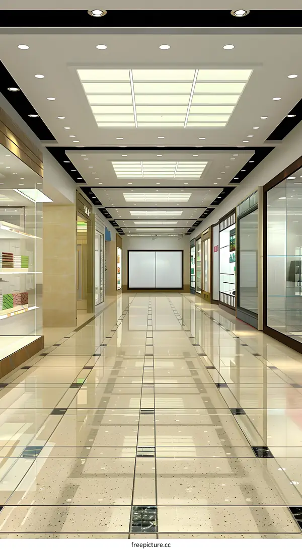 Modern Interior Design Shopping Mall Corridor