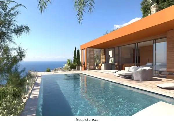 Modern Minimalist House with Infinity Pool and Ocean View