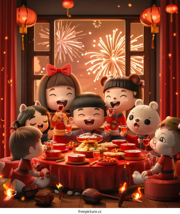 Chinese New Year's Eve Family Reunion Dinner