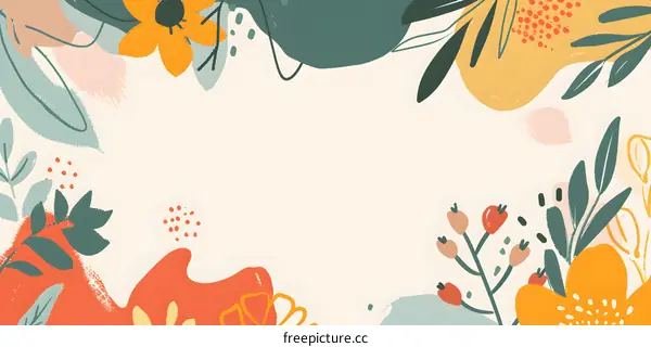 Abstract Floral Pattern Background