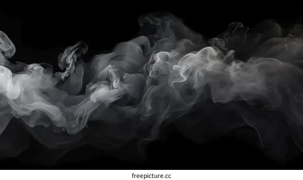 Smoke on black background