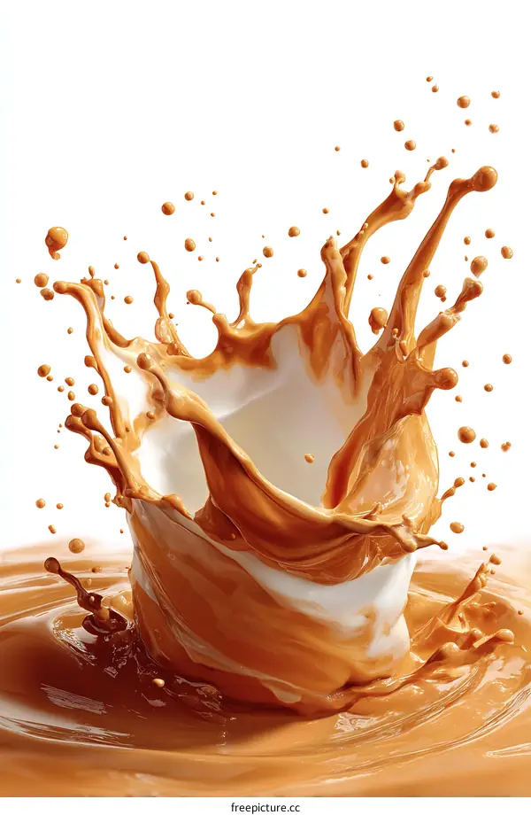 Delicious Coffee Splashing Illustration