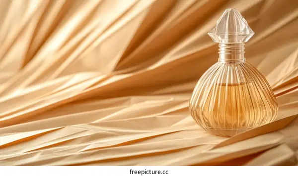 Elegant Perfume Bottle on a Soft Beige Background