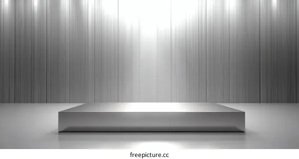 Modern Empty Gray Metal Podium Display