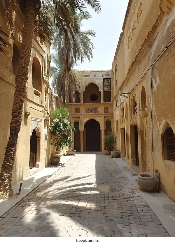 Traditional Arabian courtyard architecture