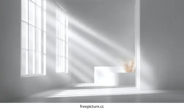 Modern Minimalist Interior Design with Sunlight