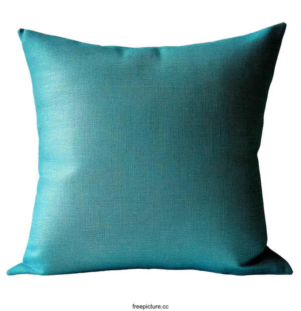 [Transparent Background PNG]Teal Square Throw Pillow