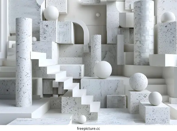 Abstract Geometric Stairs