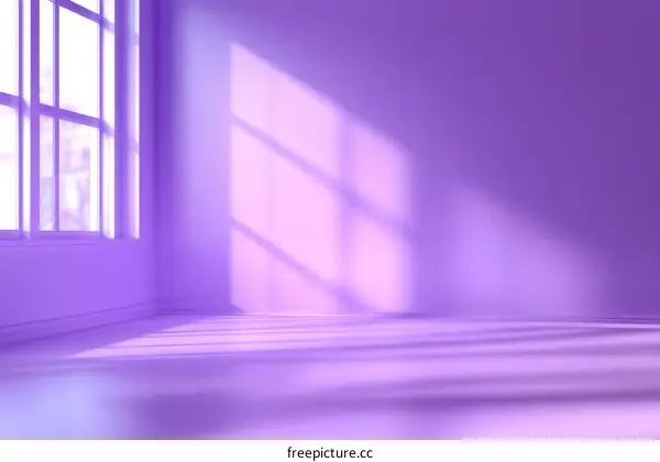 Empty Purple Room Interior Design Illustration