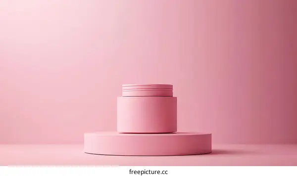 Pink Cosmetic Product Display