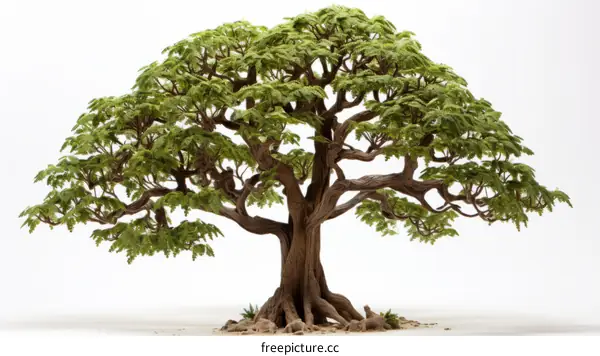 A large and old tree with a thick trunk and many branches