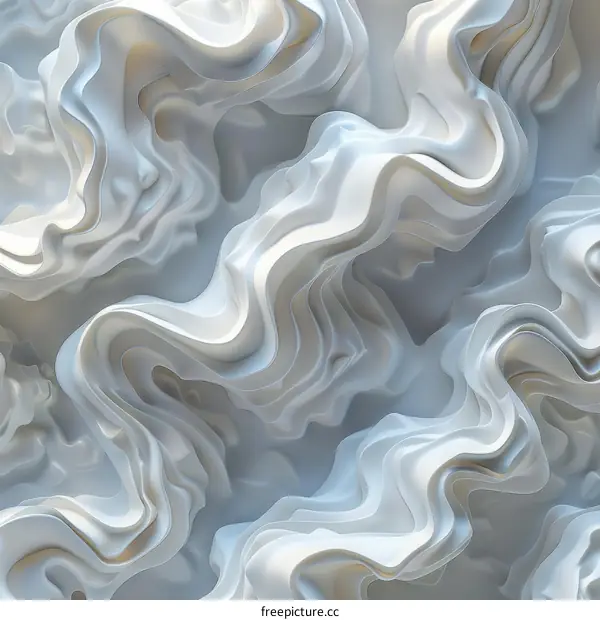 Abstract White Flowing Lines Design