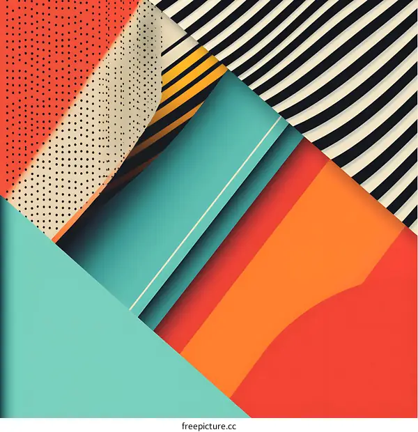 Abstract Geometric Design with Vibrant Colors