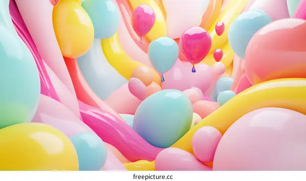 Abstract Colorful Balloons Background