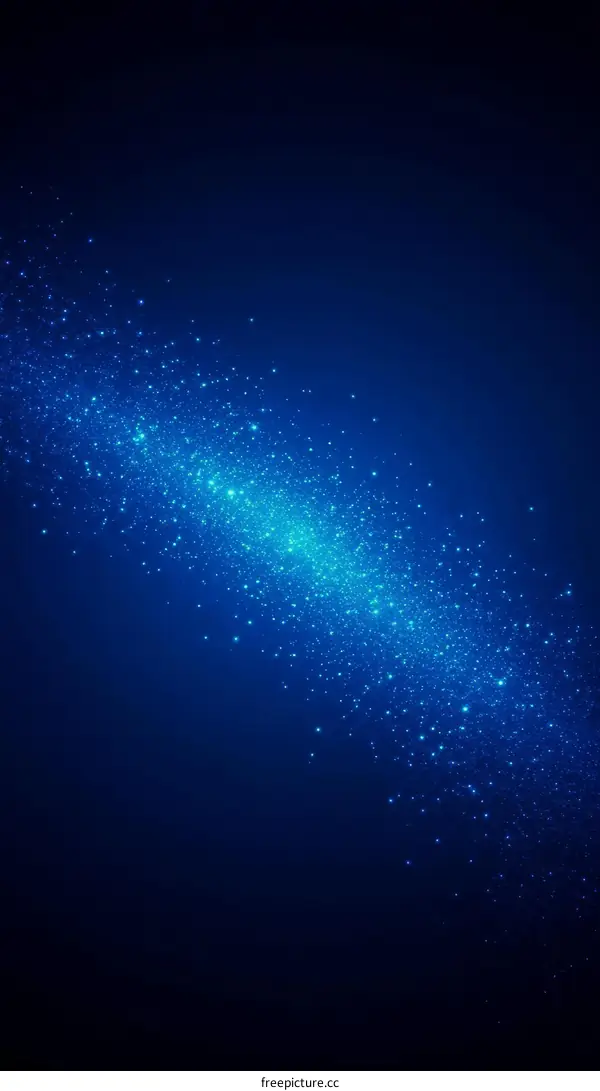Abstract Blue Light Particles Background Design