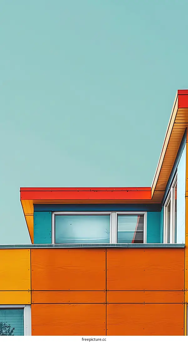 Modern Architecture House Building With Blue Sky