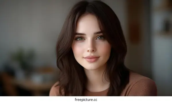 Close Up Portrait of a Caucasian Woman