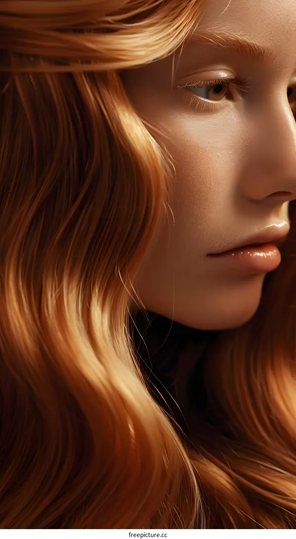 redhead woman face closeup