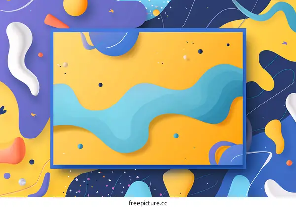 Abstract Colorful Background with Blue and Yellow Shapes