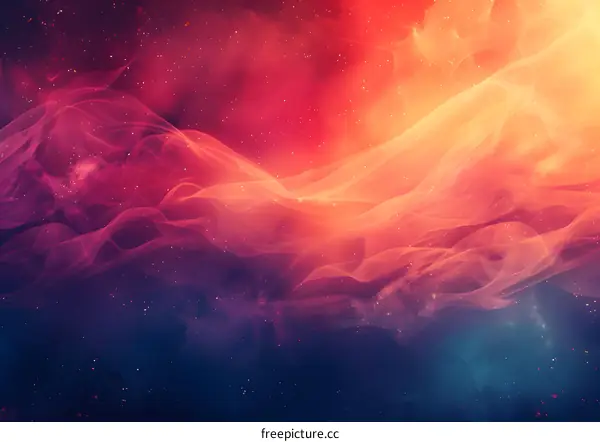Red and blue nebula