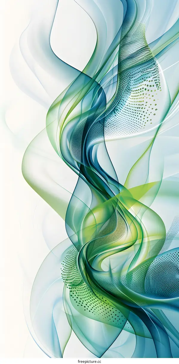 Abstract blue and green waves