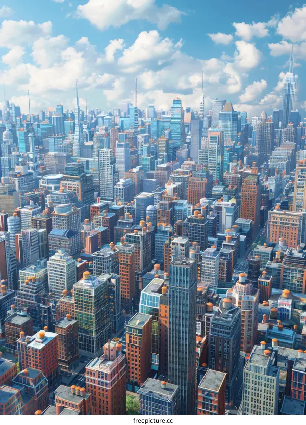 Cityscape with Skyscrapers