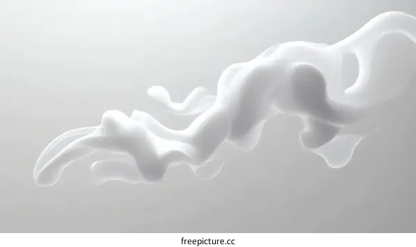 Abstract White Liquid Flowing Design