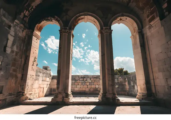 Three Arches of an Ancient Building