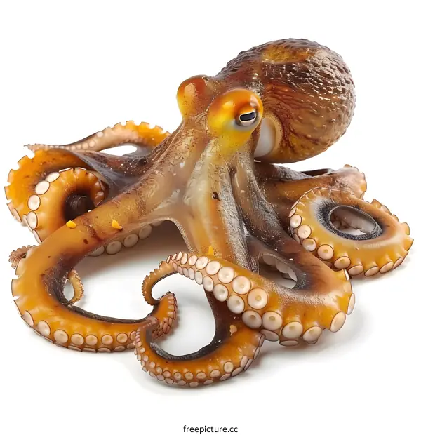 Octopus on white background