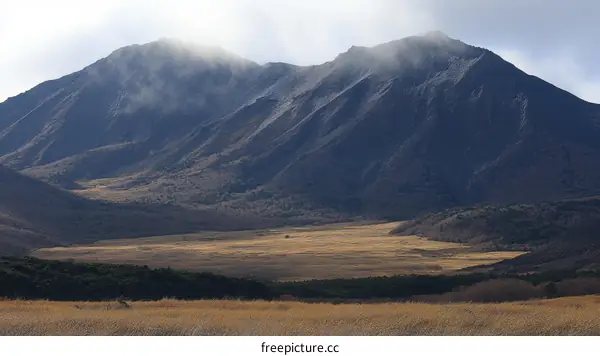 Majestic Volcanic Mountain Landscape in Autumn
