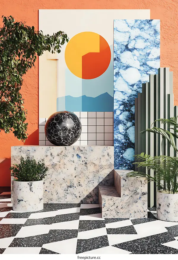 Abstract Geometric Shapes and Patterns with Plants